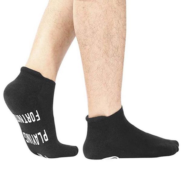 

sports socks middle tube universal casual breathable stocking letter printed elastic cotton blend hosiery footwear, Black