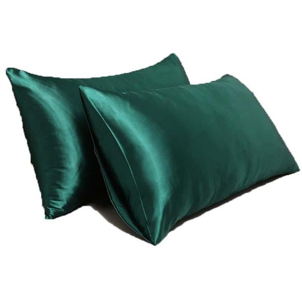 

pillow case 2 pcs cover silk cushion softer pillowcase satin fashion