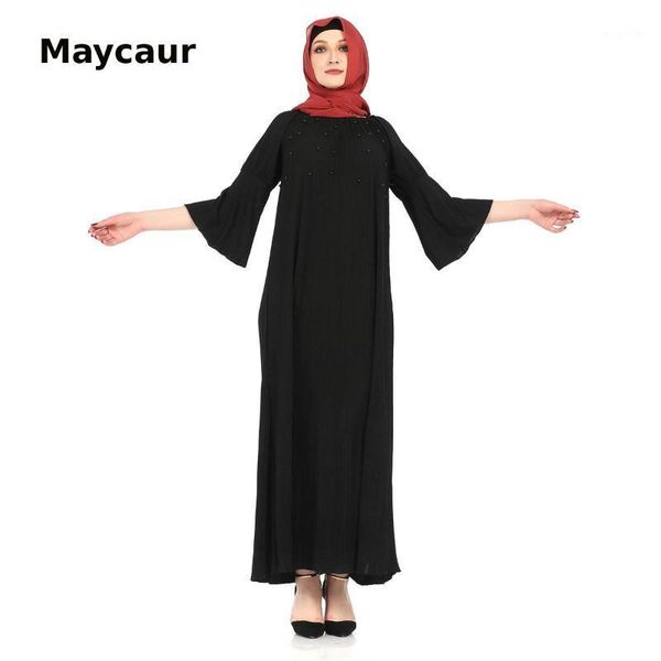 

ethnic clothing arabian ladies plus size loose dress abaya kimono muslim dresses turkish dubai vestidos turcos, Red