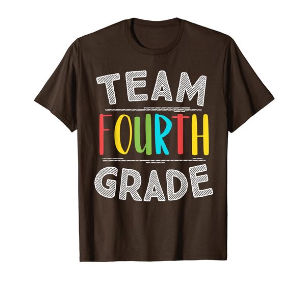 

team fourth grade teacher gifts 4th grade back to school t-shirt, White;black