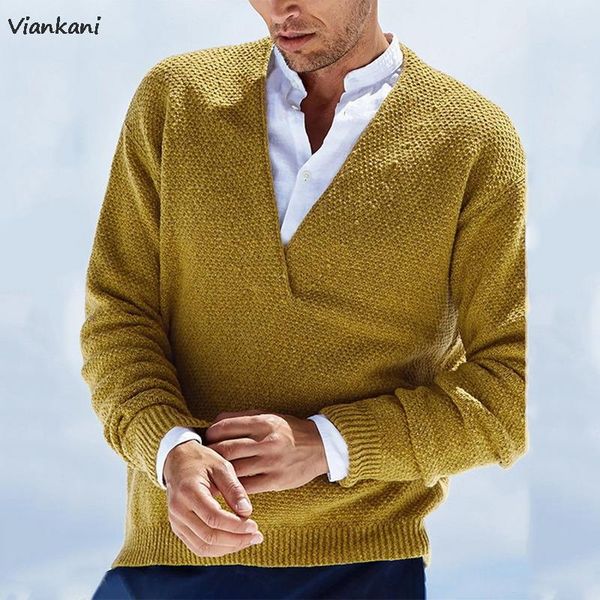 

men's sweaters 2021 sweater autumn pullover long-sleeved v-neck clothing fashion male shirt knitting casual, White;black
