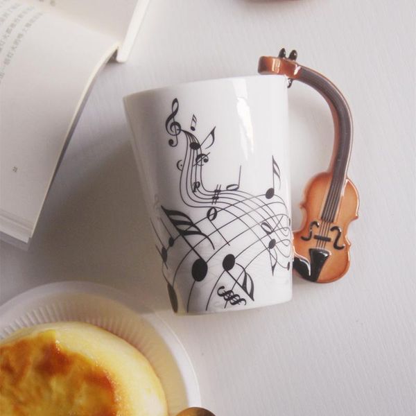

mugs ceramic musical instrument water cup note mug coffee