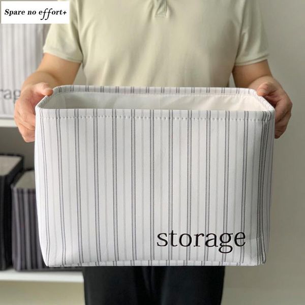 

storage baskets thickened fabric basket striped socks laundry wardrobe clothes sorting
