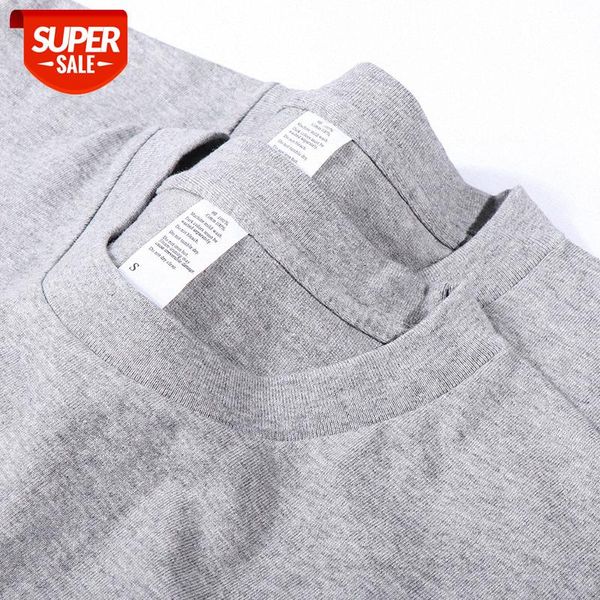 

american 250g heavy gray t-shirt female summer solid color charcoal men's short-sleeved basic couple tide #c93s, White;black