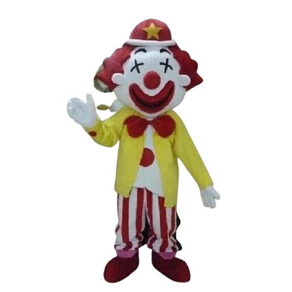 

stage performance fun clown mascot costume halloween christmas cartoon character outfits suit advertising leaflets clothings carnival adults, Red;yellow