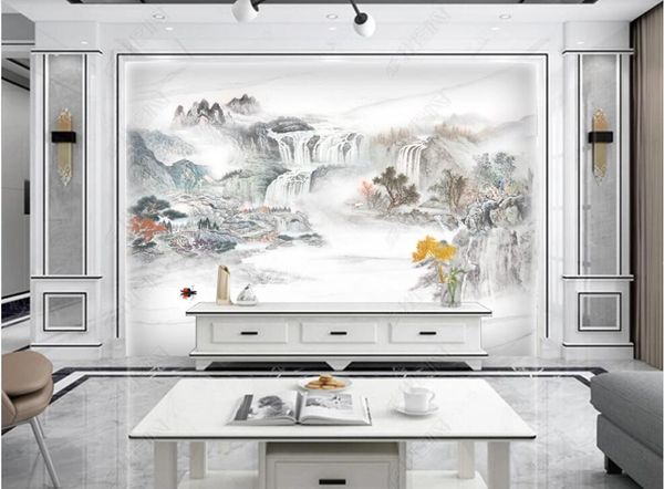 

3d wallpaper custom p chinese style ink painting mountain landscape living room home decor 3d wall murals wallpaper for walls 3 d