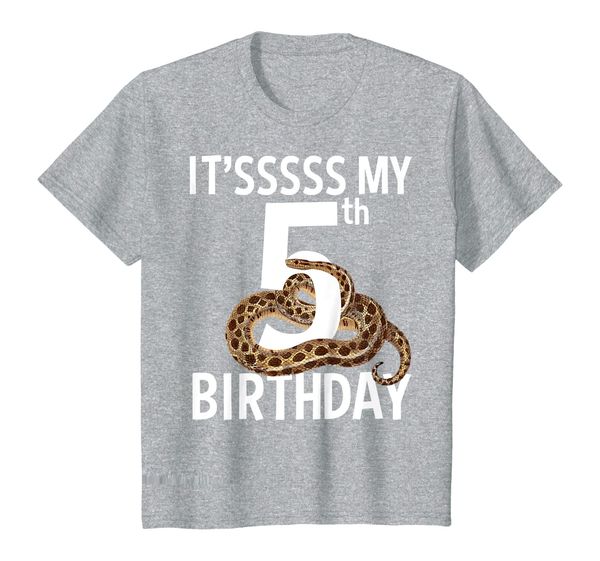 

kids 5 year old snake birthday party shirt reptile 5th gift, White;black