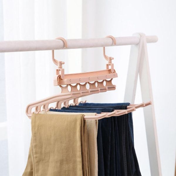 

hangers & racks 6 in 1 portable multi-function pants hanger drying rack belt storage space saving storing clothes organized closet helpers