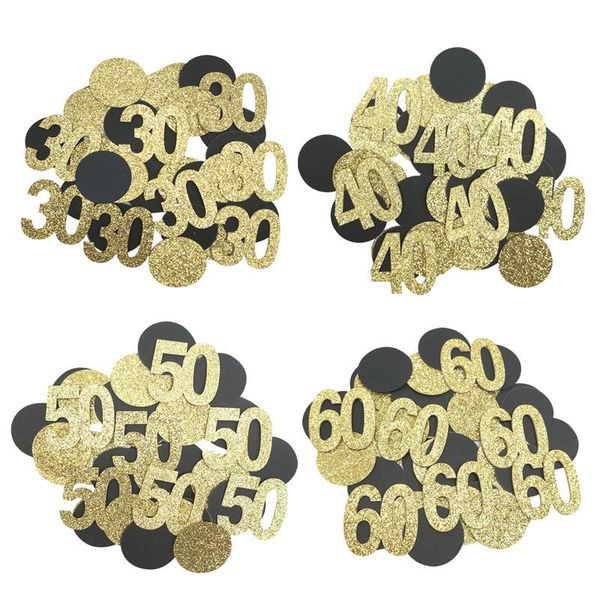 

party decoration jqsyrise 1bag 30 40 50 60 year old paper confetti birthday decor anniversary 30th table scatter supplies