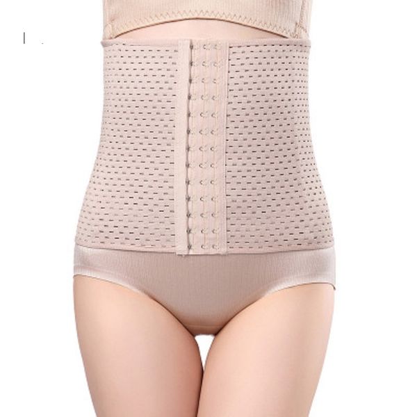 

slimming belt women waist cinchers ladies corset shaper band body building front buckle three breasted dropship support