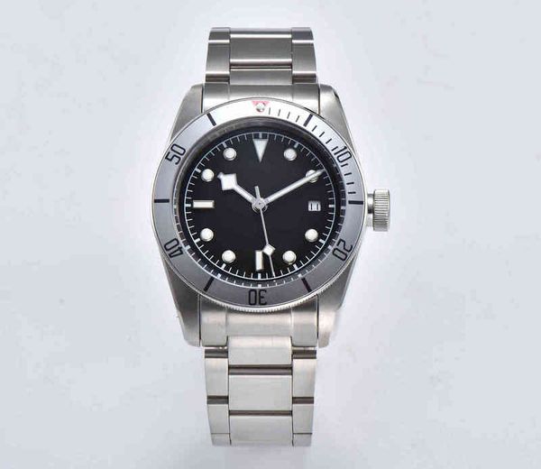 

41mm clock automatic man watches watch mineral glass illuminating hands 316l rvs caset-2105, Slivery;brown