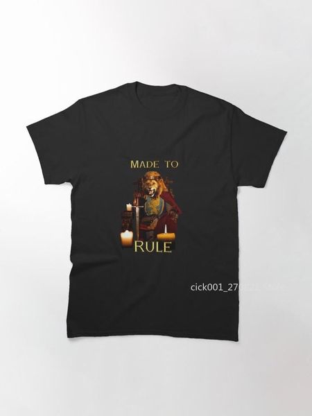 

men's t-shirts loins are made to rule classic t-shirt, White;black
