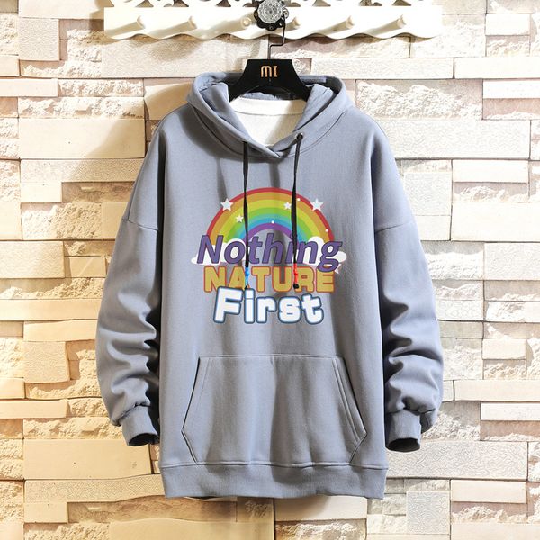 

2021 new anime hooide raiow impression of japanese male men sweatpants streetwear yellow hoodie z46t, Black