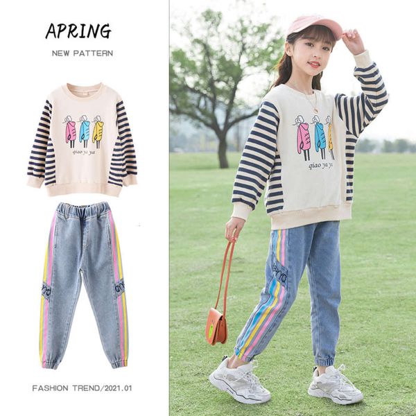 

2021 new korean girls' foreign girl's children's wear, White