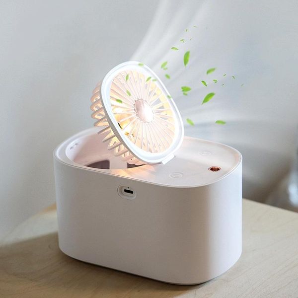 

humidifiers wireless ultrasonic air humidifier with small cool folding fan hydrating humidity 2 in 1 multifunction portable aroma diffuser