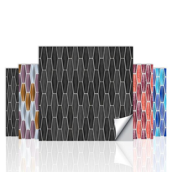 

wall stickers 10pcs wallpaper ground paster waterproof pvc sticker diy self adhesive kitchen bedroom home decoration