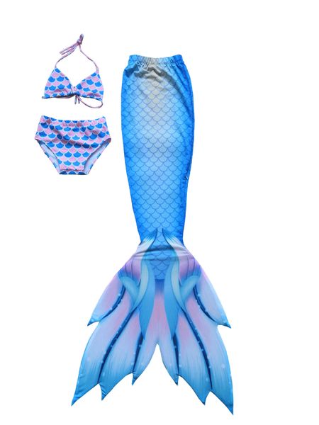 

straight tail children's mermaid swimsuit skirt with fins, White;black