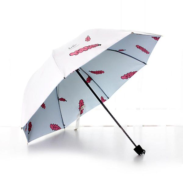 

umbrellas small fresh double-layer color glue anti-ultraviolet lady sun umbrella zero light transmission folding sunshade