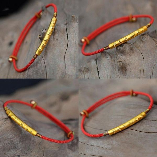 

link, chain six-character mantra bracelet red rope chinese jewelry gift souvenir hand braided mascot lucky knot f7m4, Black