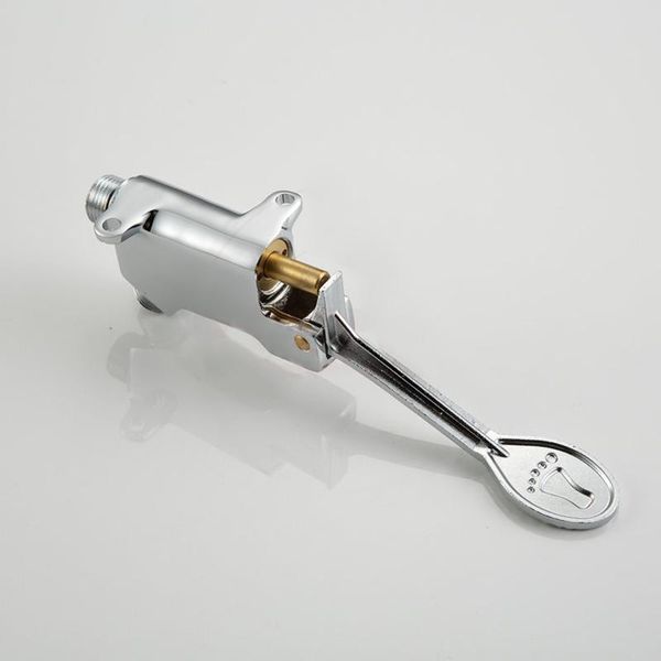 

1xdurable bathroom basin tap faucet switch control by foot pedal valve copper au