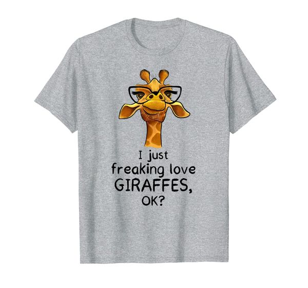 

i just freaking love giraffes - giraffe cute gift t-shirt, White;black