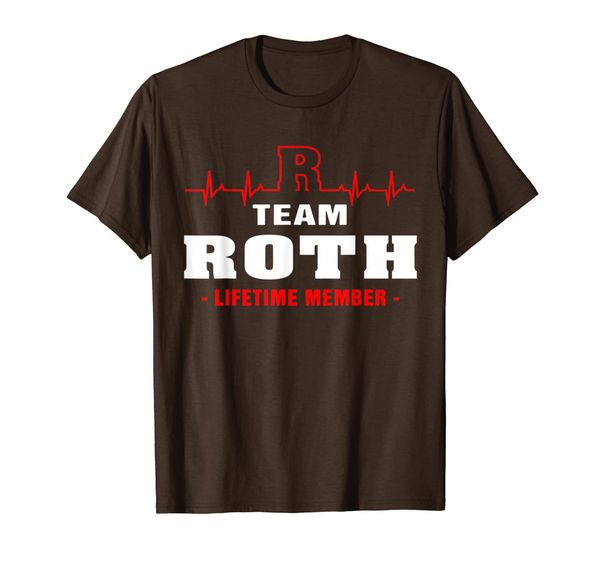 

team roth lifetime member shirt surname, last name gift t-shirt, White;black