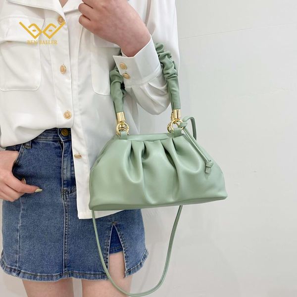 

evening bags ben baller women crossbody bag small pleated tote luxury soft leather cloud shoulder lady hobos solid sling handbags