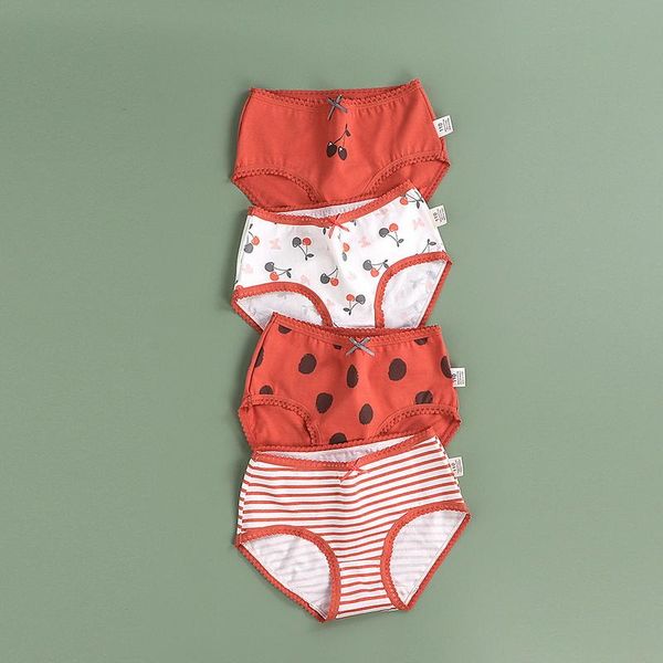 

panties 2021 summer kids sets 4 pieces comfortable elastic briefs cute cartoon printing cotton underwear for girl 3-8 years old, Camo