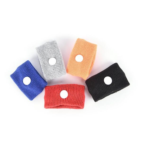 

2pcs reusable wrist band anti nausea wristbands sickness car motion sea sick ship plane cotton adjustabl jlltac, Black;red