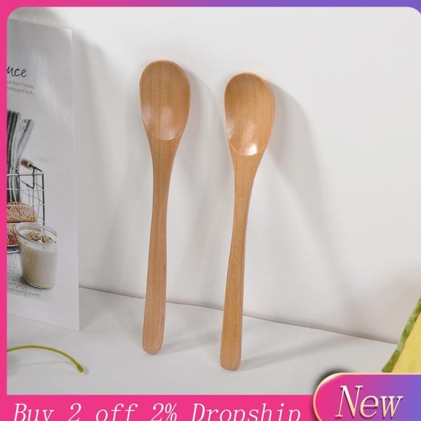 

spoons 2021 quality wooden spoon fork teaspoon tableware bamboo kitchen cooking utensils tools gifts direct sales