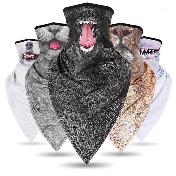 Велоспорт Caps Masks 3D животных забавные пешеходные шарфы мужчины женщины волшебные бандана маска лица шарф шеи гайтер теплый рыболовный оголовье балаклава