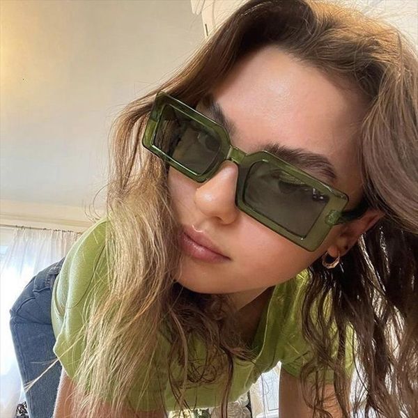 

small rectangular womens sunglasses retro brand designer sun glasses square vintage zonnebril dames lenses decorative, White;black