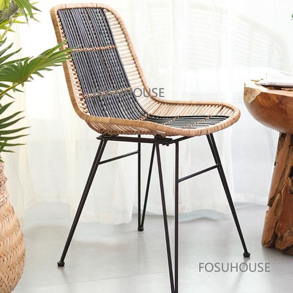 

camp furniture modern rattan outdoor chair for balcony household designer leisure home stay style handmade backrest stool