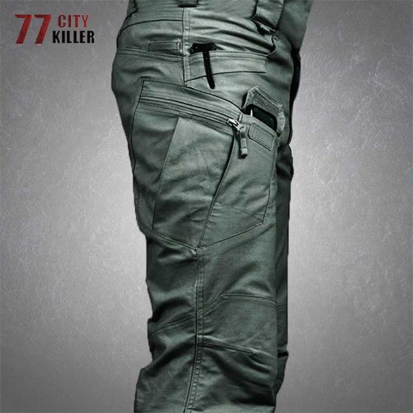 

tactical cargo pants men military waterproof swat combat trousers male multiple pocket breathable army pant mens work joggers 211112, Black