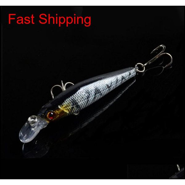 

5 colour laser lines minnow fishing lures bass crankbait hooks tackle crank baits opp bag packing 8.4g hmj home2006