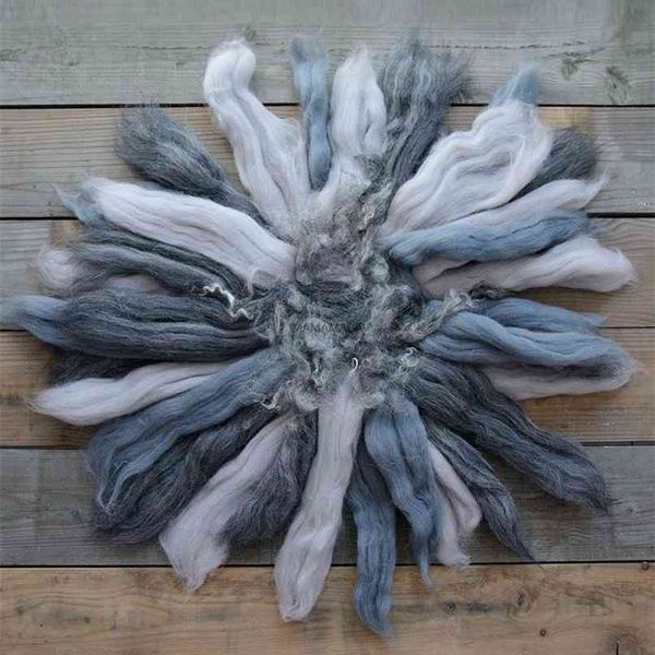 

handmade merino wool baby pography prop po basket stuffer filler flokati born background studio blanket 210823