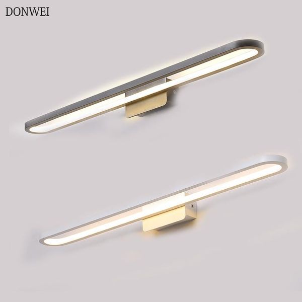 

wall lamp modern bathroom black white led mirror light 40cm aluminum indoor bedroom living room vanity ac110v 220v