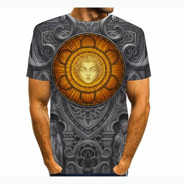 

men's t shirt 3d print cartoon 3d round neck daily holiday 3d print short sleeve casual fashion gray / summer 10ug#, White;black