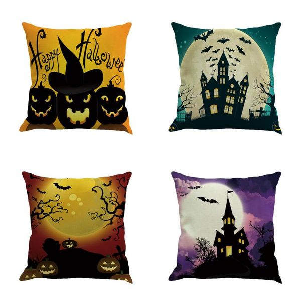 

cushion/decorative pillow happy halloween covers pumpkin castle bat throw cushion for home decor cover