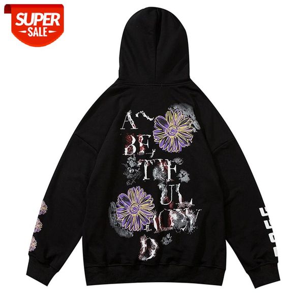 

Japanese Daisy Flower Harajuku Hoodie Hip Hop Streetwear Hoodie Sweatshirt Mens Autumn Sweatshirt Hooded Pullover Cotton Black #s280