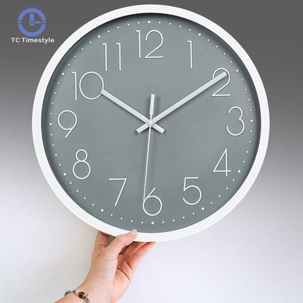 

wall clocks clock 12 inch 30cm nordic mute creative fashion living room stereo digital scale plastic