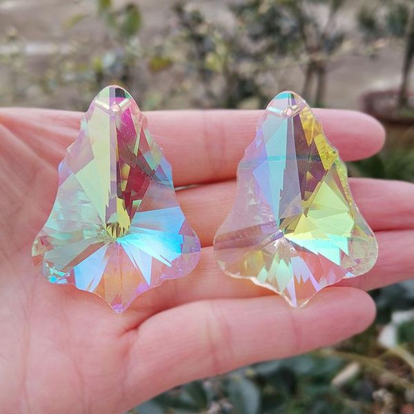 

50mm ab color crystal prism christmas tree suncatcher diy hanging pendant chandelier lamp parts home window wedding party decor