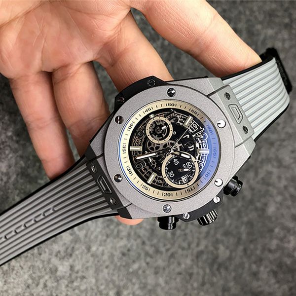 

1-5men analog watch 40mm quartz movement date calendar all dial work leather strap orologio uomo luxury montre de luxe designer watches, Slivery;brown