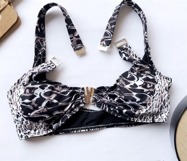 

metal ro high waist vintage printed bikini swimsuit two pieces swimwear women 2021 beach bathing suit biquini swim wearby
