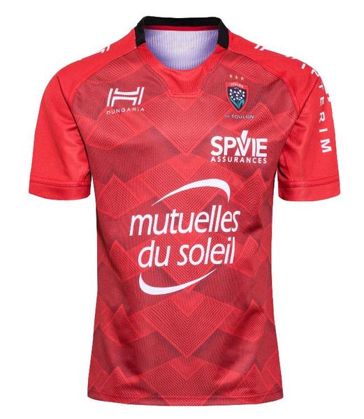 

2021 france toulon rugby jersey alternate shirts home red league, Black;gray