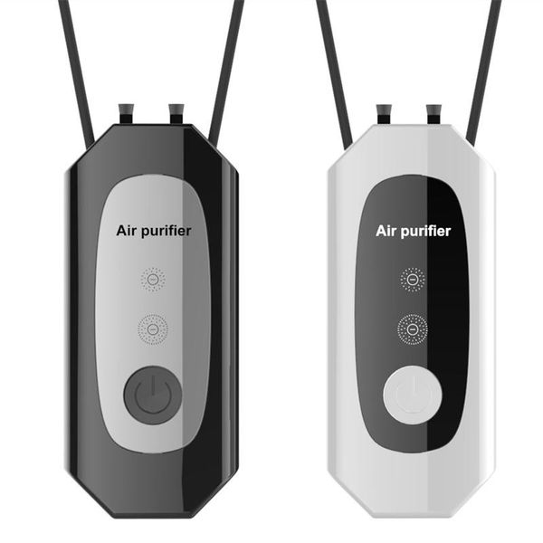 

air purifiers 150 million negative ion purifier necklace hanging neck double-head brush home smart car portable