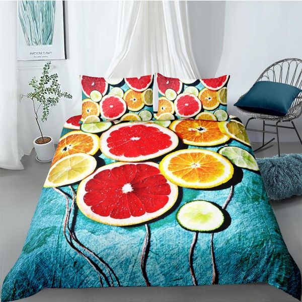 

bedding sets 3d slice duvet cover modern comforter cases and pillow sham king  super twin full size 140*200cm beddings