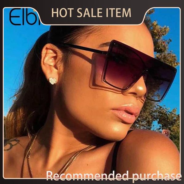 

2021 men one gradient owhob piece luxury fashion uv400 square shades oversized rimless sunglasses women elbru sun gafas glasses mirror ekgv, White;black