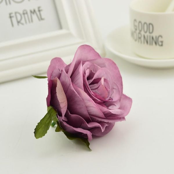 

5pcs bride bouquet diy artificial silk rose flower head for home wedding car party decoration wreath gift box scrapbook jllojk