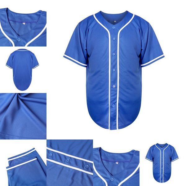 Boş Mavi Beyzbol Forması 2021-22 Tam Nakış Yüksek Kalite Özel Sizin Numaranız S-XXXL
